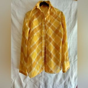 Vintage 60s /70s Lady Wrangler plaid button down
